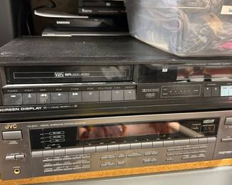 JVC receiver, VHS player