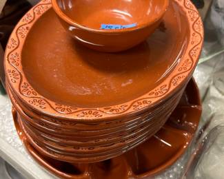 Wieland Ware taco tray and plates