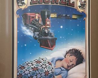 Lionel Trains boy sleeping artwork