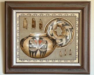 Erv Johnson painting on suede