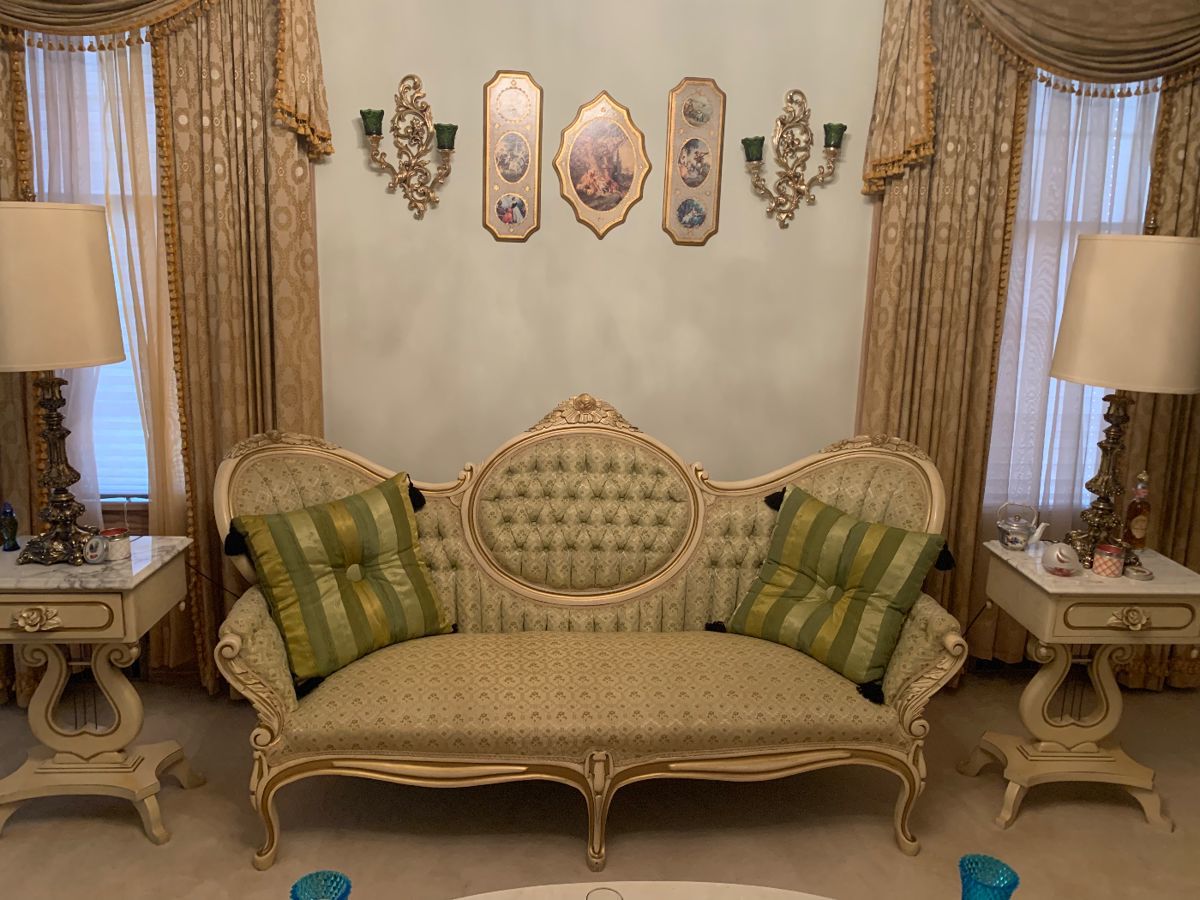 Complete living and dining set in immaculate condition from Pelham, Shell & Leckie, Montgomery, Ala.