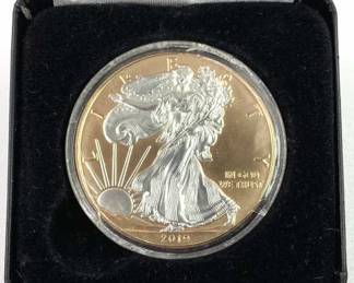 2019 American Silver Eagle 1oz, 2-Tone Reverse Prf