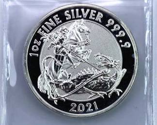 2021 Silver 1oz Valiant, Great Britain .999