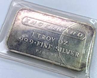 1oz 999 Engelhard Silver Bar Old Landscape P Bar