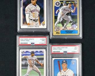 (4) Jeremy Pena Rookie Cards PSA 9, Topps 2022