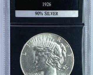 1926 Peace Silver Dollar in PCS UNC Slab