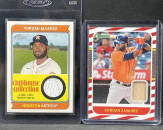 (2) Yordan Alvarez Relic Cards Bat #99/99 +Jersey