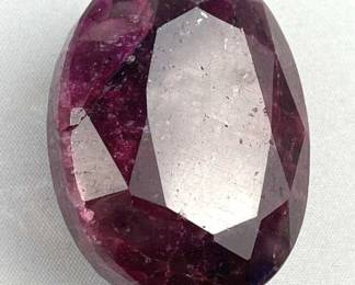 537.65 cts Ruby, Faceted Oval, GLA, Purplish-Red