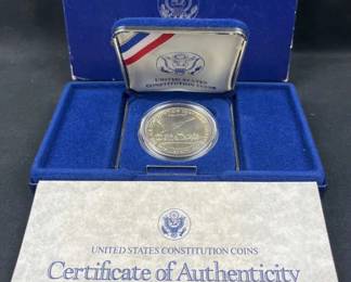 1987 Uncirculated Silver Dollar, Constitution