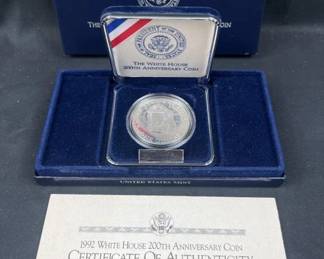 1992 Silver Proof Dollar, White House 200th