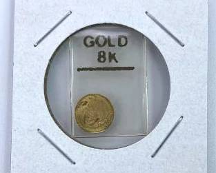 8K Yellow Gold Mini Eagle Replica, Solid