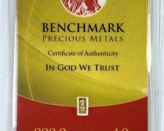 1 Grain Fine Gold Mini Bar, Benchmark P.M.