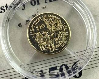 1/2 Gram 14K Gold Columbus Mini $10