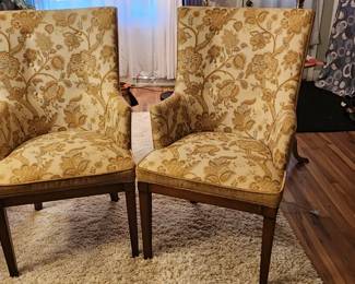 A pair of elegant side chairs