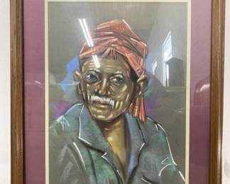 1970 pastel painting