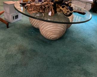 coffee table and several miscellaneous items