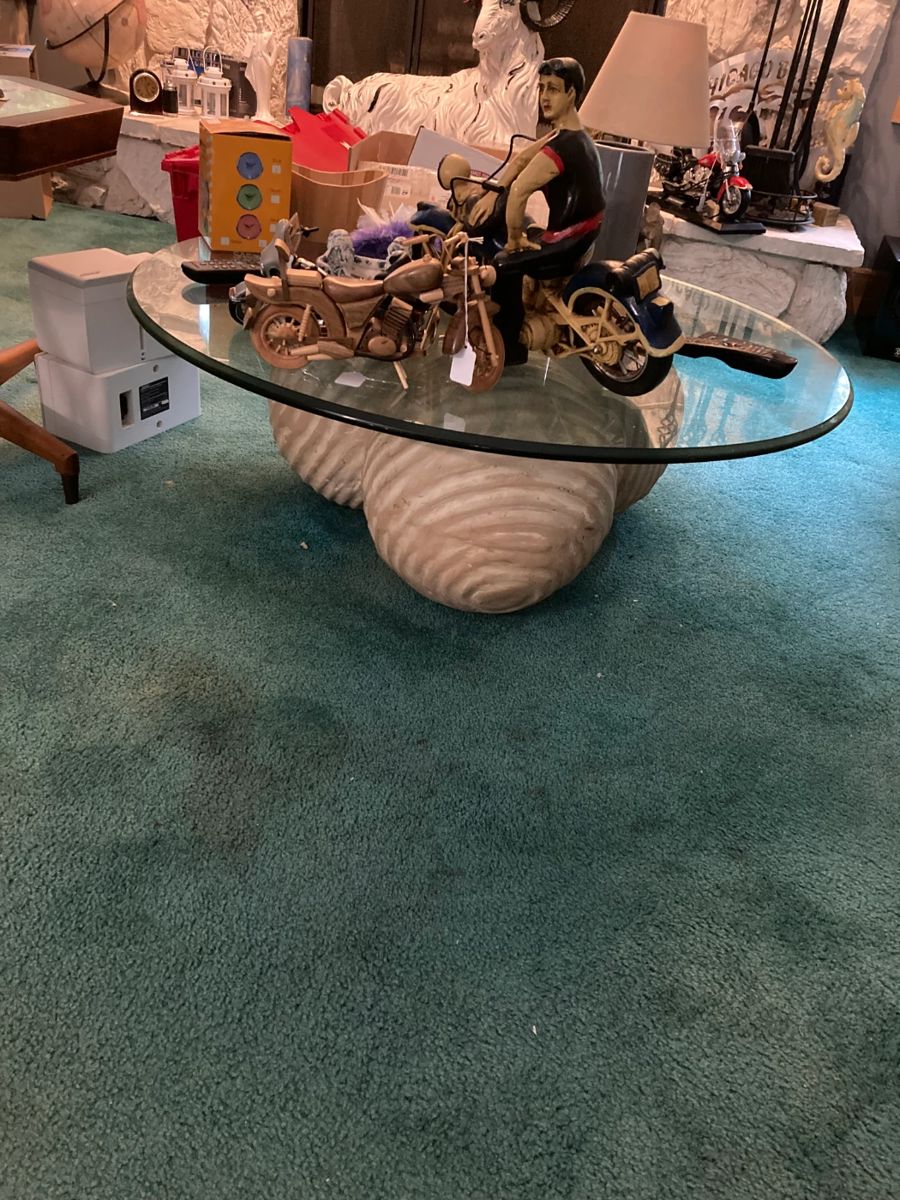 coffee table and several miscellaneous items