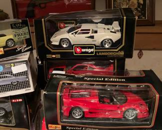 Some of the model replica cars.