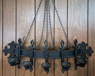 Gothic Vintage Black Iron Candle Holder