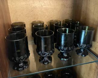 Tiffin Glass Franciscan Olive Juice Glasses