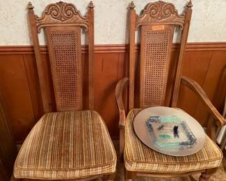 Vintage dining room table and chairs.