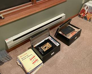 3 boxes of sheet music.