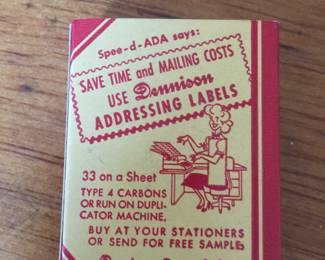 The details are delightful on the back of the old round key tag box. 