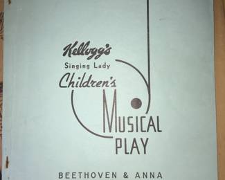 Kellogg’s “Singing Lady” sent music to those who sent in box tops from cereal. The next image slows another book. 