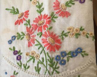 Pillowcases with embroidery and in basic white.