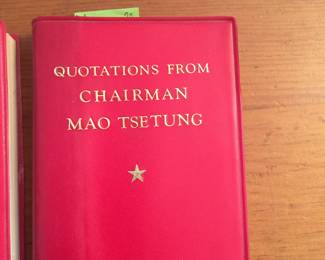 A small red book of quotes from Chinese former leader Mao. 
