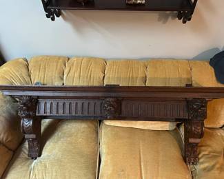 Walnut mantel