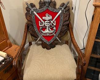 No doubt you could a better way to display this US Navy coat of arms.