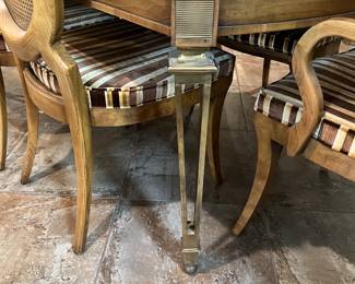 This is a detail of the dining table leg, and a bit of a look at the dining chairs, too.