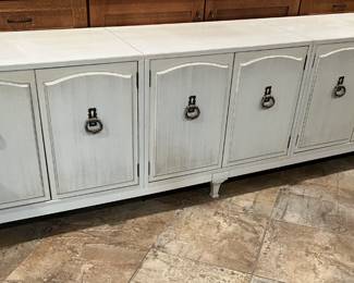 Here is another look at the six side-by-side cabinet, all in white.