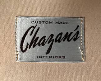 With this tag to prove Chazan's made the chair.