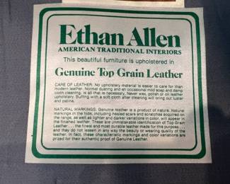 Genuine Top Grain Leather upholstered the chair.