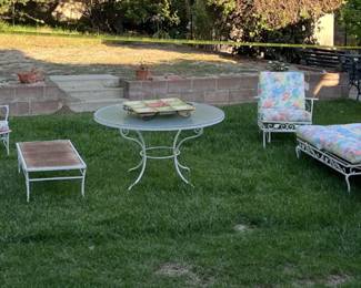 This is a close-up of the patio furniture with the cushions.  It looks very relaxing to me.