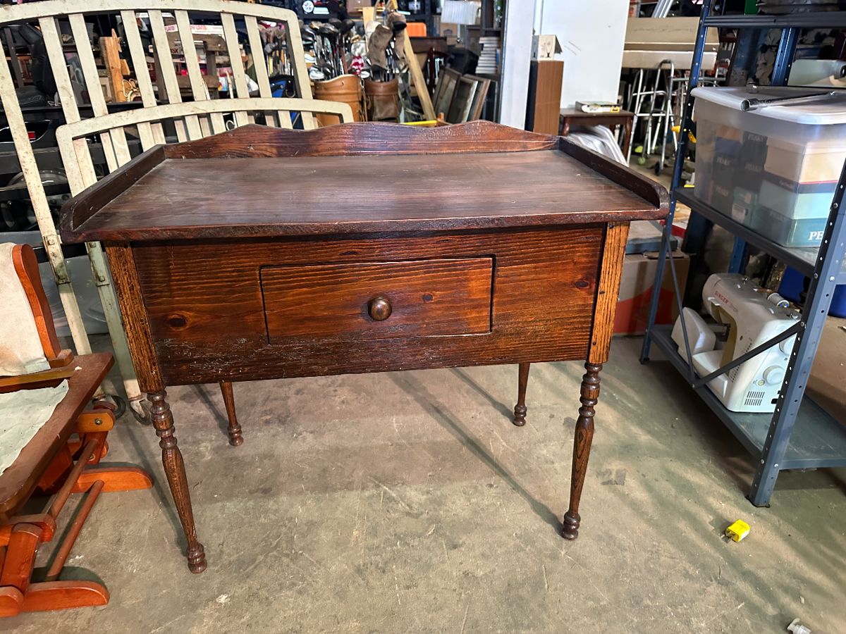 Antique table with drawer 