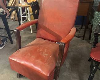 Antique red chair 