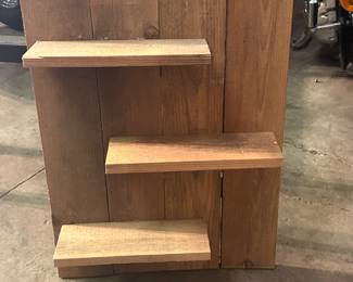 Hanging wooden wall shelf 