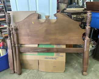 Bed. Has rails and footboard 