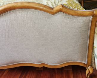 King Drexel Heritage bed, padded head/footboards, 2 night stands, large dresser. (staging pieces)