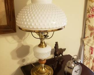 Vintage Milk Glass Lamp