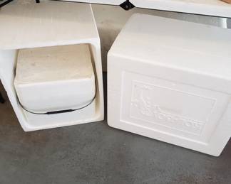 Styrofoam coolers