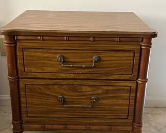 Faux bamboo nightstand