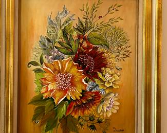 Lovely hand-painted floral art