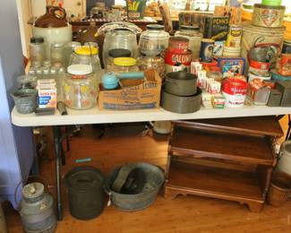 ANTIQUE JARS AND TINS