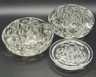 (3) Vintage Frogs for Flower Arrangements
