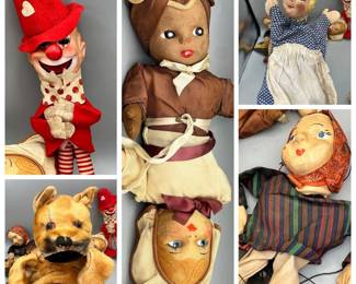 1950’s Steiff Puppet, 1960’s Topsy Turvy Doll, More
