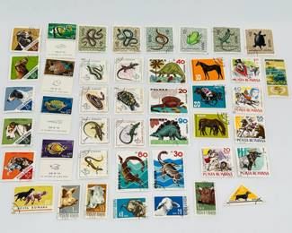 Animals Stamps From Around The World
43 animal, reptile, and dinosaur stamps from Poland, Romania, Israel, Rowanda, and more! 